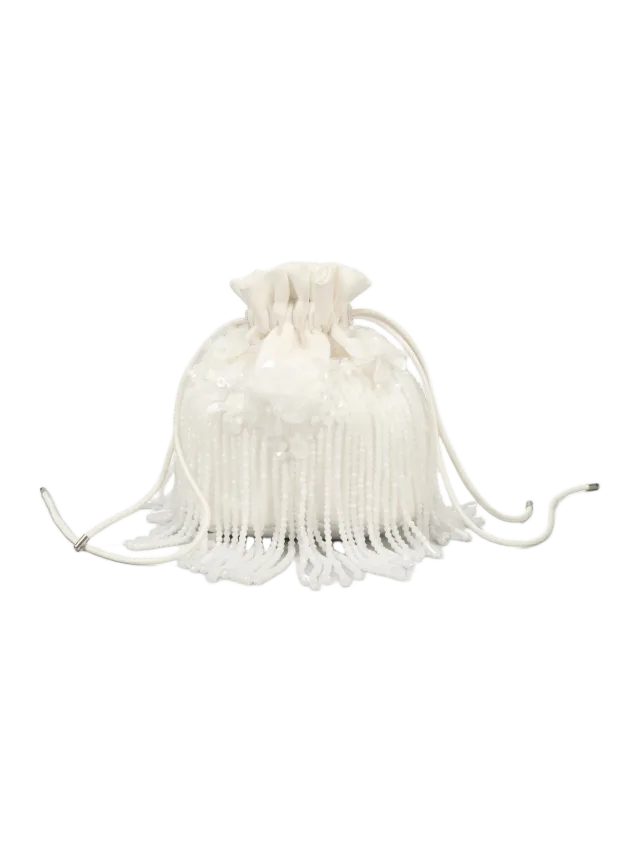 Fancì Club Myrtle Hand-Embellished Drawstring Mini Bag