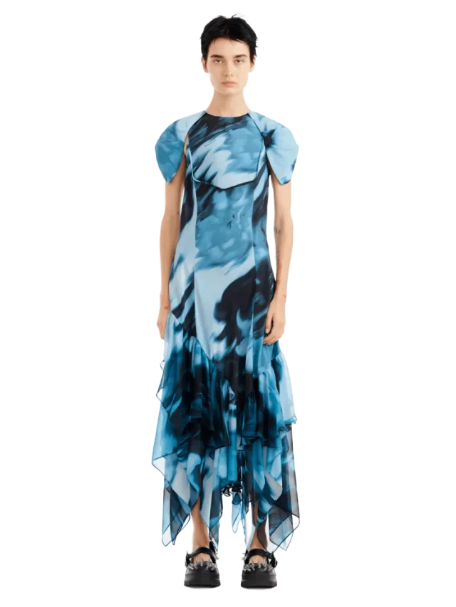 Collina Strada NAVY MELTING BLOOM HILLARY DRESS