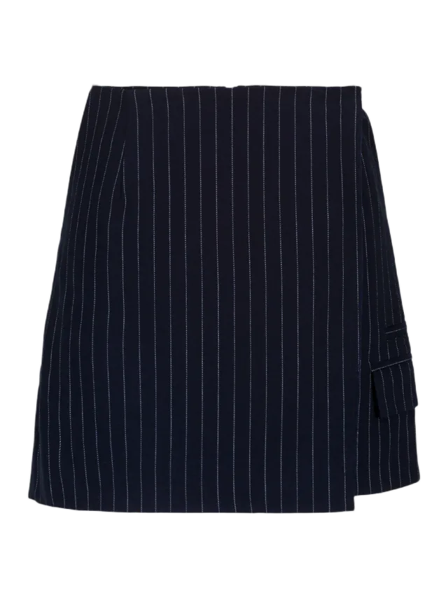 Saemdi NAVY PINSTRIPE SKIRT