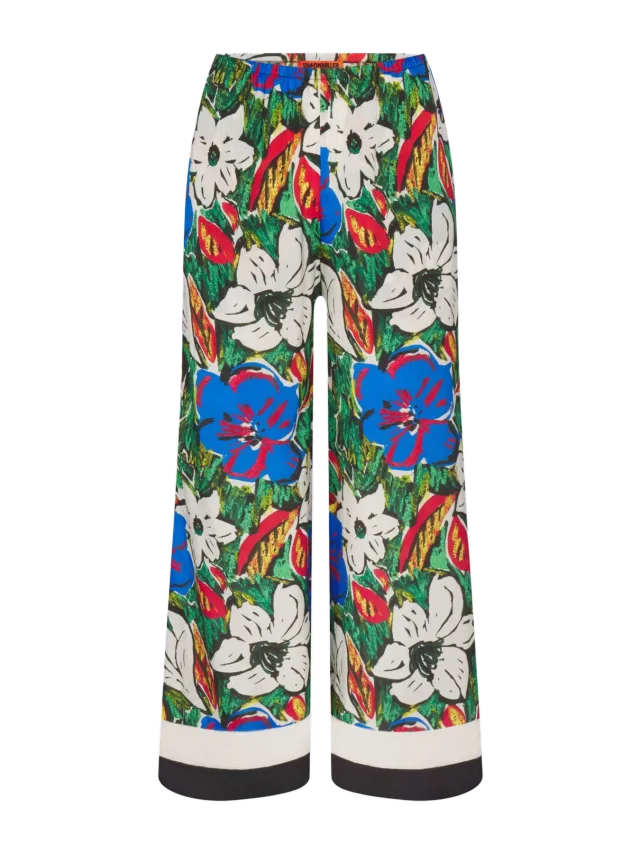 Simon Miller Nella Wide Leg Pant in Tropical Floral Print Combo