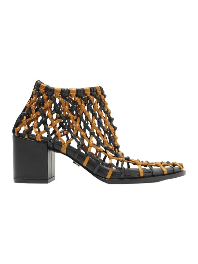 Cecelia New York NEVER - BLACK & GOLD KNOTTED BOOTIE