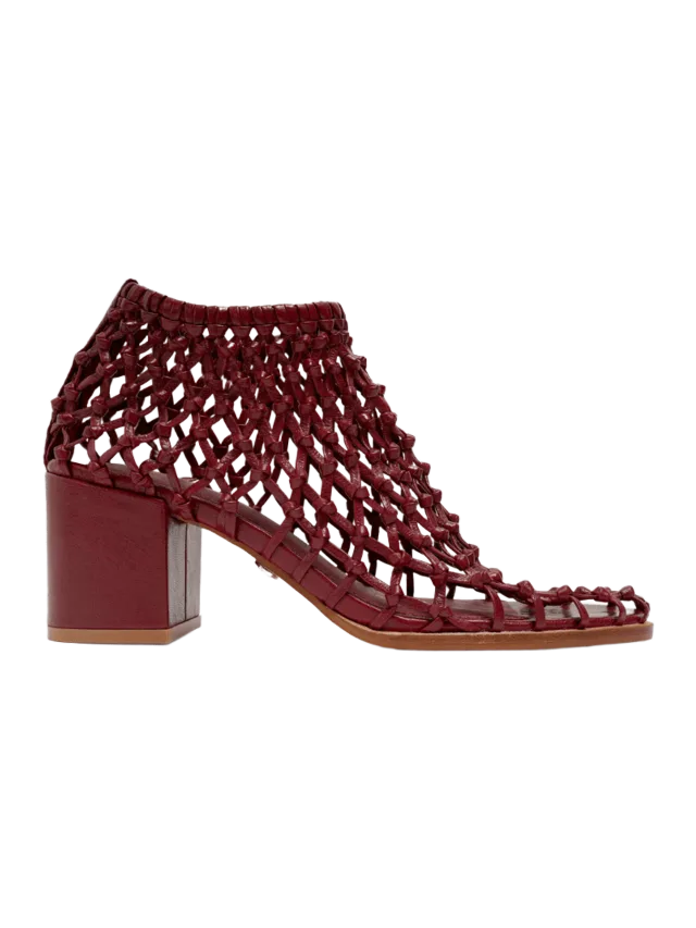 Cecelia New York NEVER - WINE KNOTTED BOOTIE