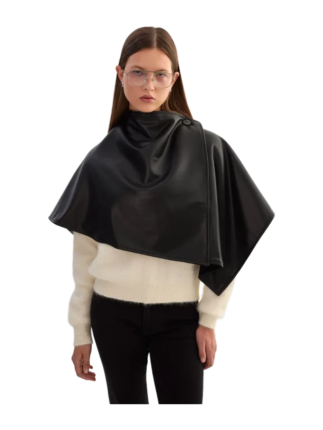 Lamarque Nezra Reversible Faux Leather Cape