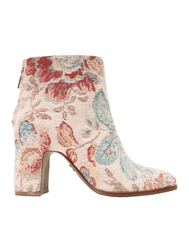 Cecelia New York Noellow Floral Tapestry Bootie