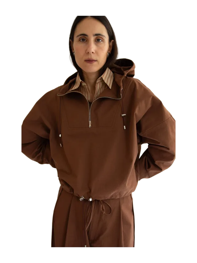 Nomia NOMIA, Zip Hooded Pullover, Russet