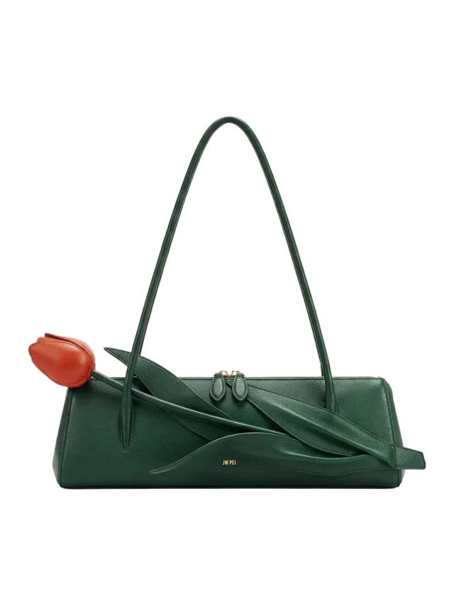 JW Pei Nova Flower Shape Shoulder Bag - Forest Green