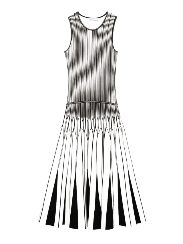 SIMKHAI Oaklen Illusion Knit Midi Dress