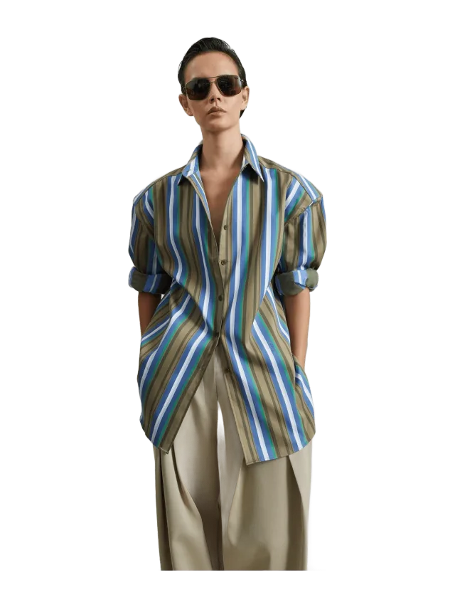 The Frankie Shop Oana Cotton Padded Shirt