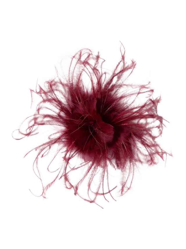 Chan Luu Octo Flower Brooch Burgundy