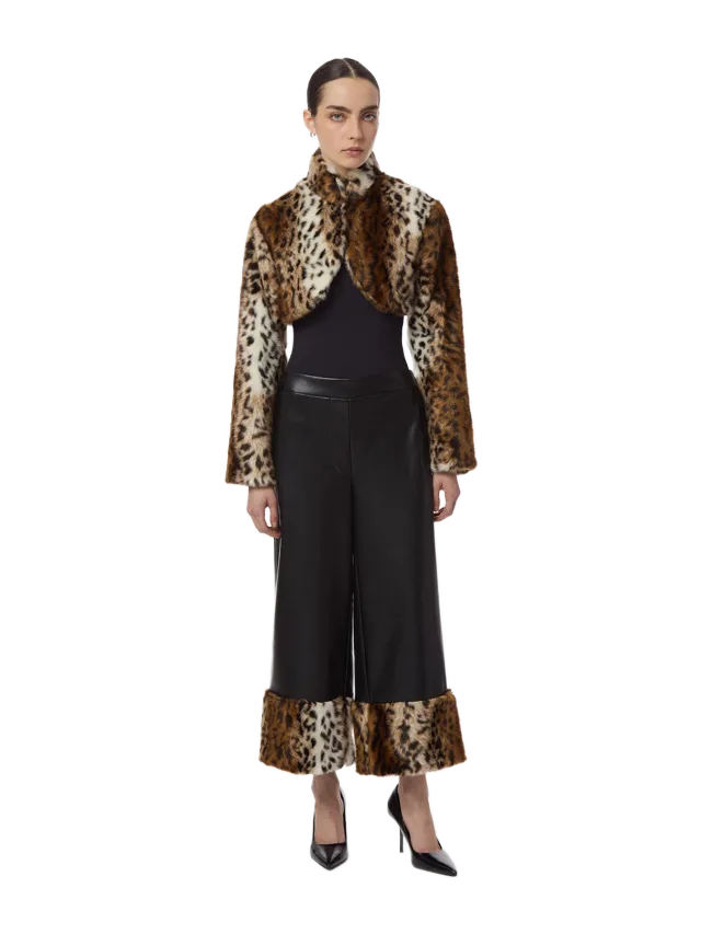Apparis Odette Shaved Leopard Bolero