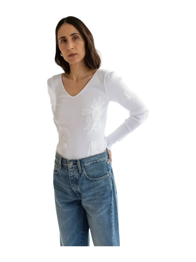 OpéraSPORT OPÉRASPORT, Elva Seamless Top, White