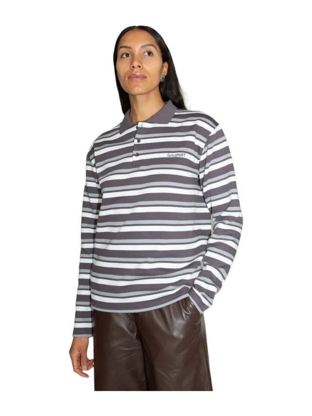 OpéraSPORT OPÉRASPORT, Roland Unisex Polo, Grey Stripes