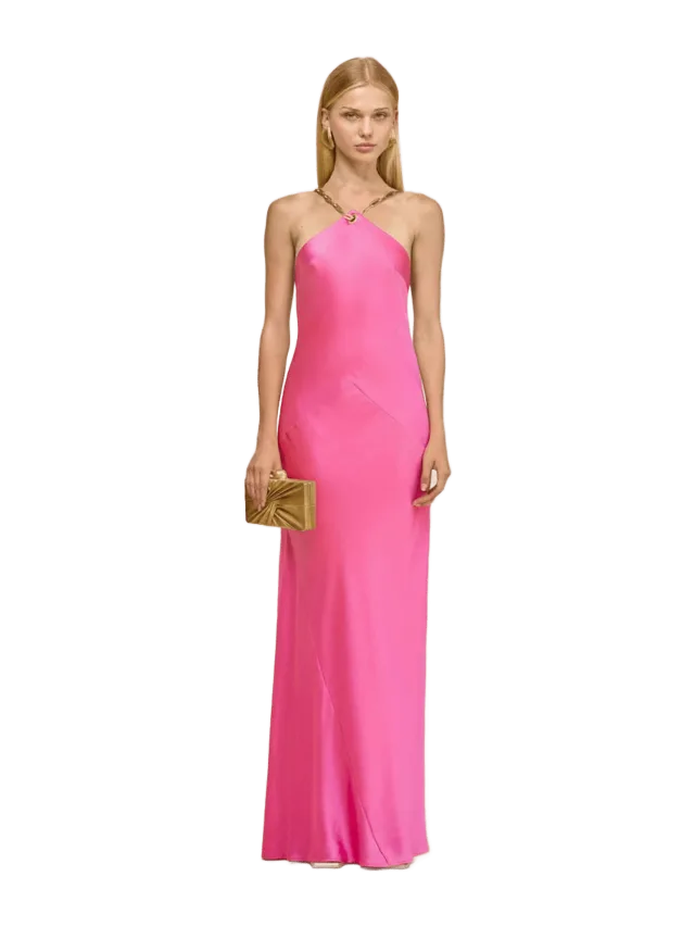Cult Gaia OPHELIA GOWN - ROSADO