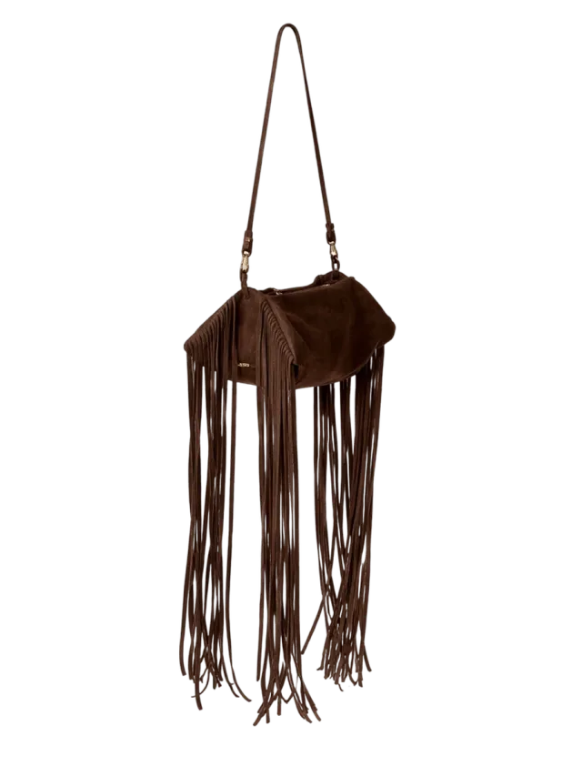 Altuzarra Origami mini fringed suede shoulder bag