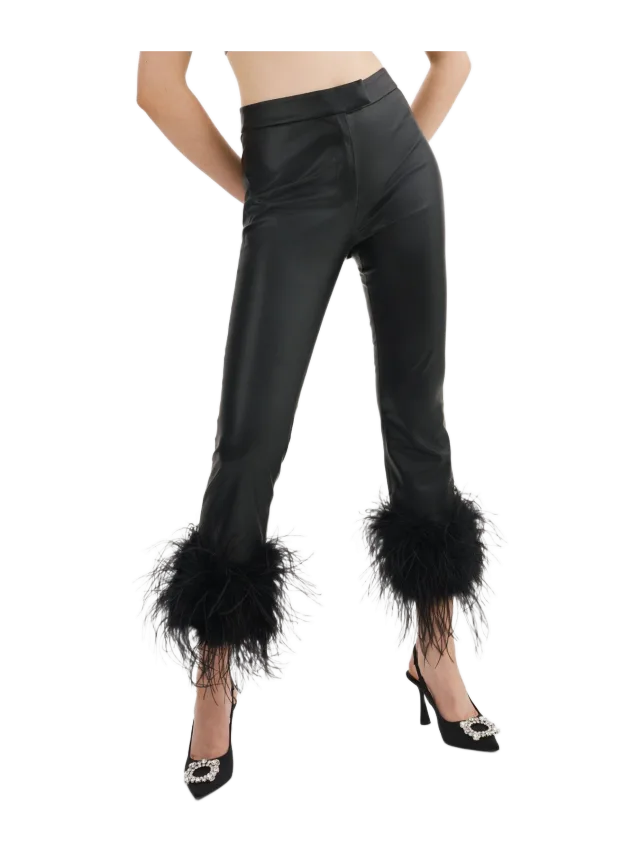 Lamarque Pagetta Feather Trimmed Trousers