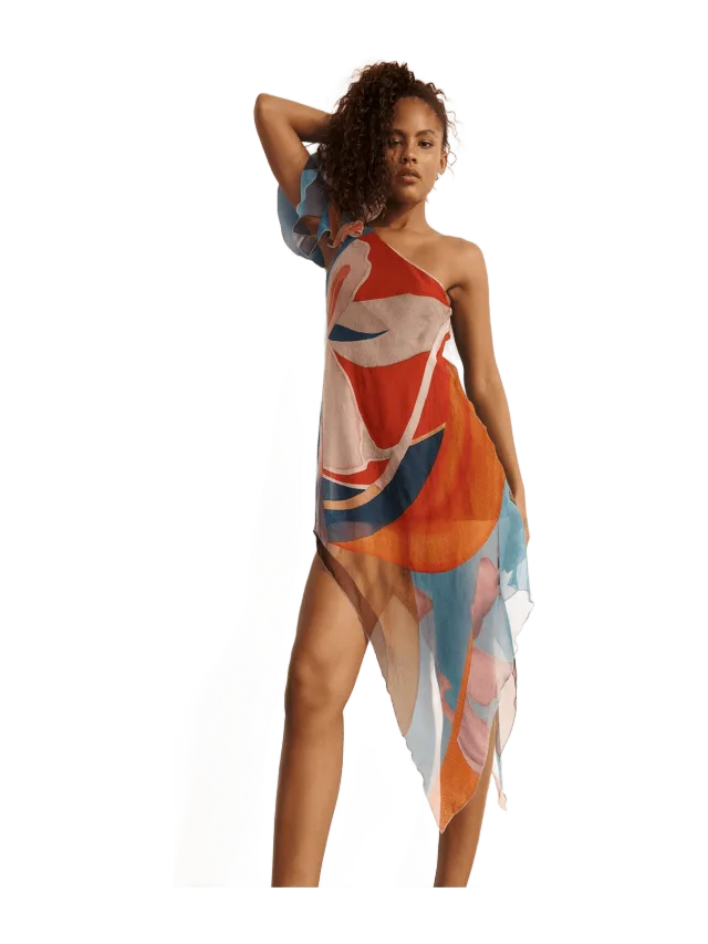 Donde Esteban Palenque Flores Silk Caftan