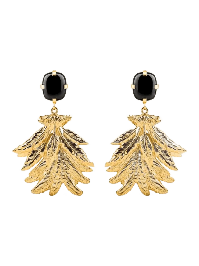 MISHO Palmier Onyx Mini Earrings