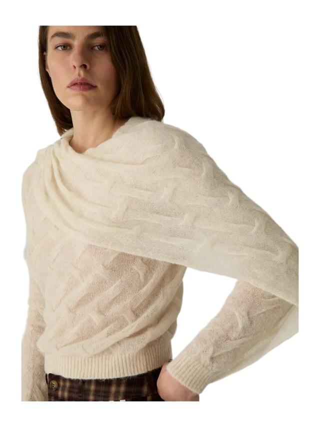 Laagam PARKER ECRU TEXTURED KNIT