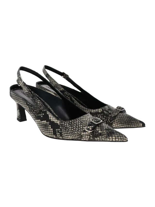 Justine Clenquet Patti Python Slingbacks