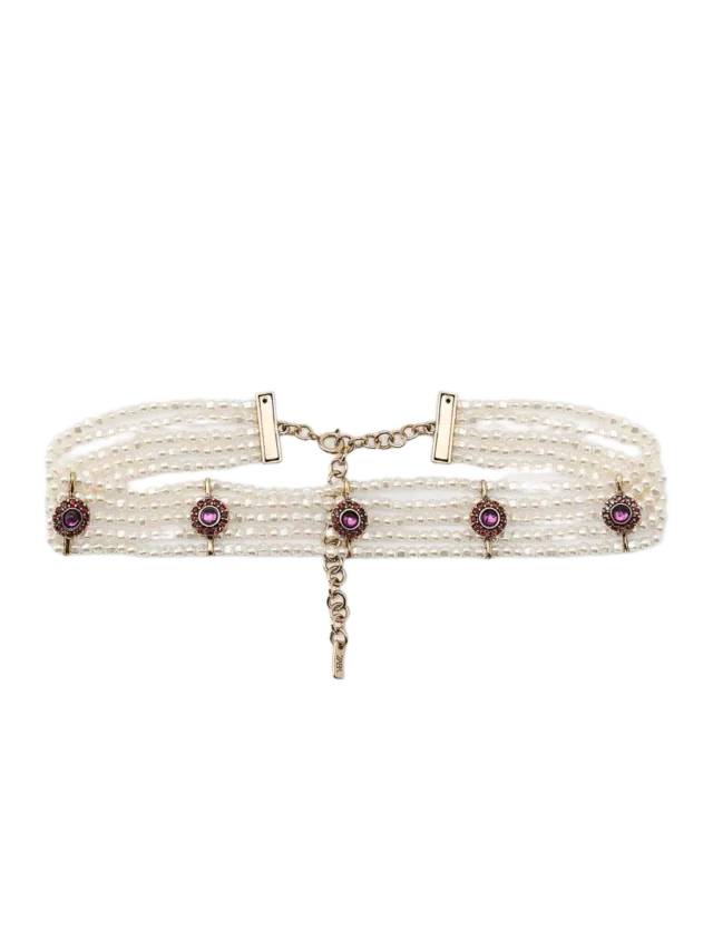 Zara PEARL AND CRYSTAL CHOKER
