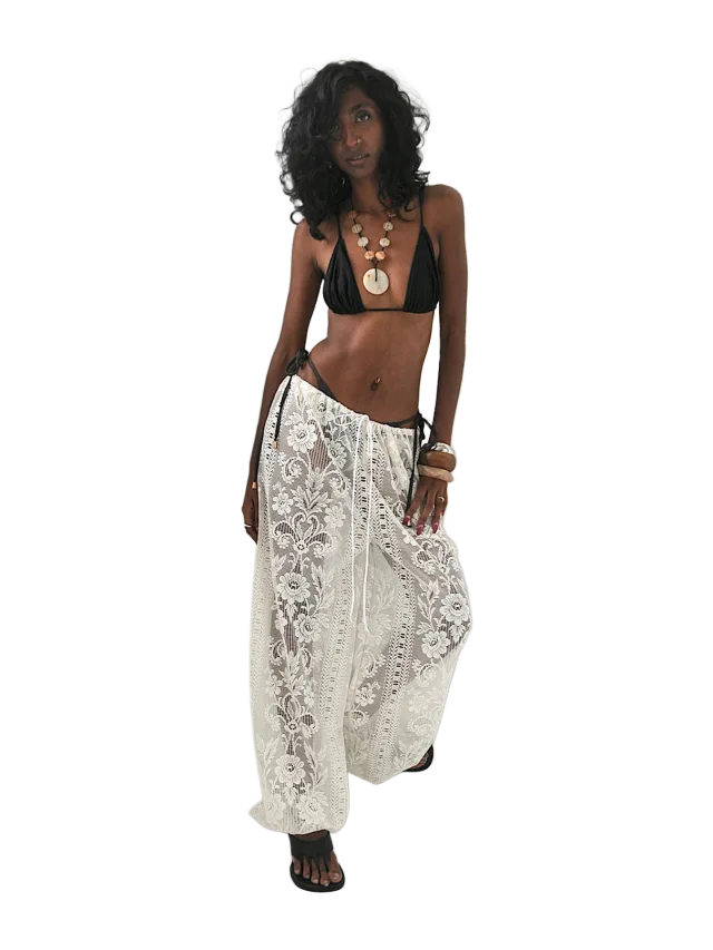 Concept A Label Peony Adjustable Vintage Lace Balloon Pants