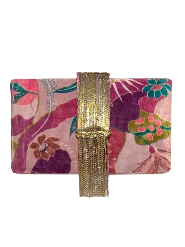 Simitri Petals Fringe Clutch