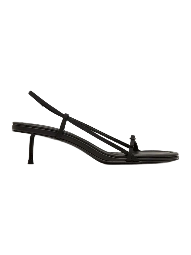 Petit Belt Sling Back Heel - Black