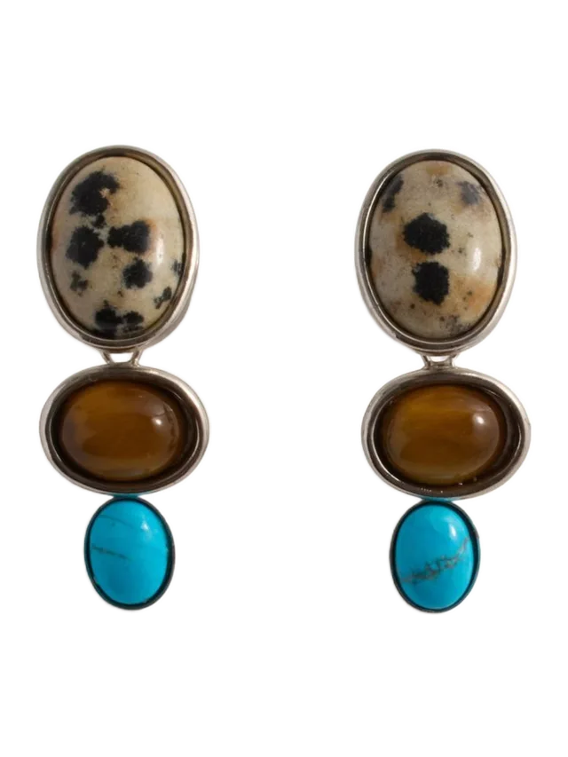 Lelet NY Petite Vega Stone Linear Earrings