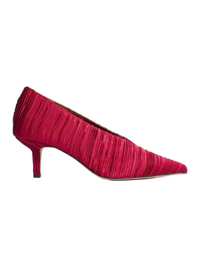 Anonymous Copenhagen Phia 55 pin Pleated satin Pomegranate