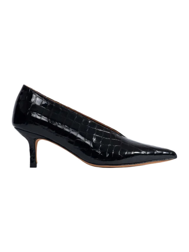 Anonymous Copenhagen Phia 55 pin Polished croco calf Black