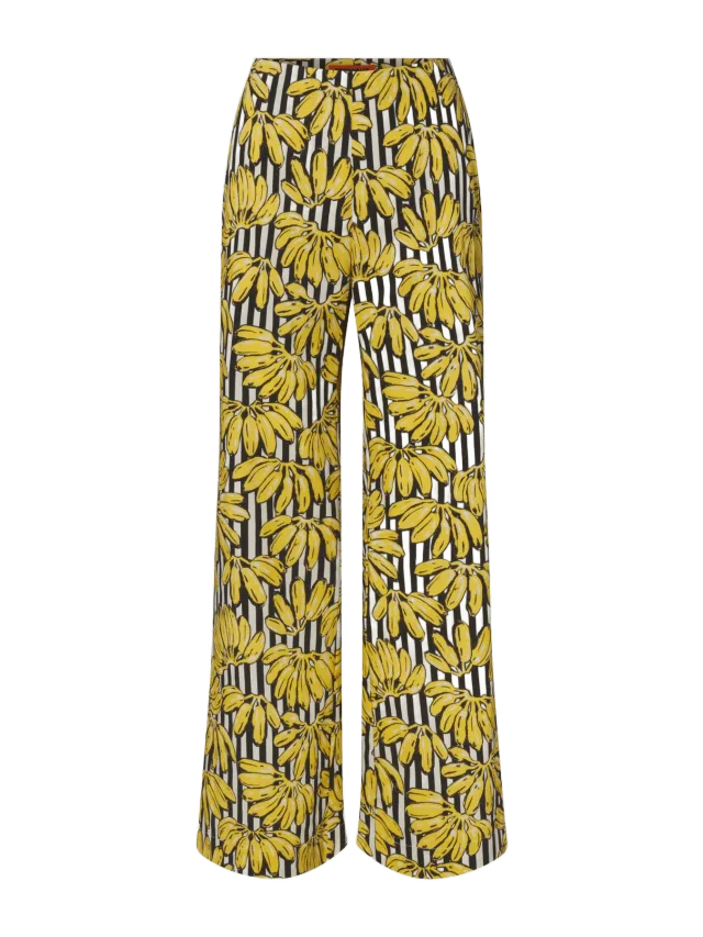 Simon Miller Pia Poplin Pant in Banana Stripe