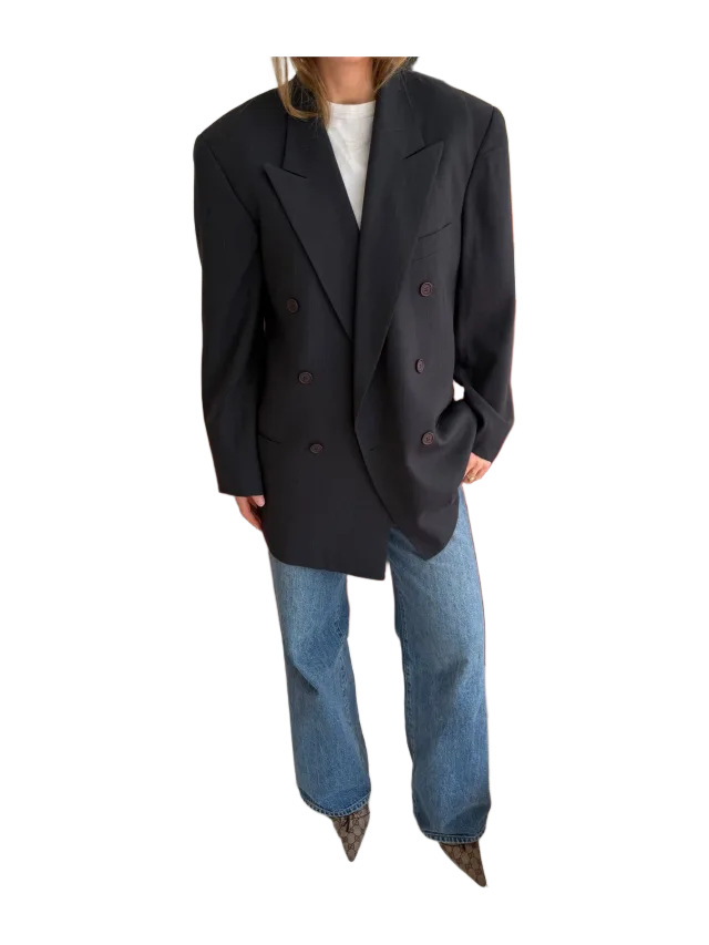 Havre Studio Pinstriped double-breasted Armani blazer