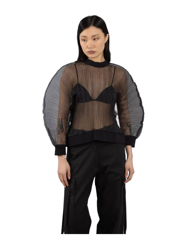 ESTHÉ Pleated Organza Top &bull; ESTHE