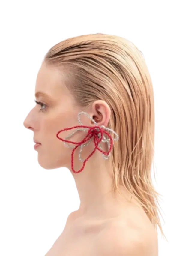 1CONCEPT Poisoned Lilies in Multi Red and Mirrored