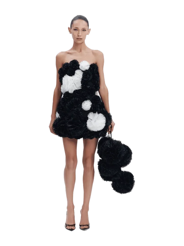 Selezza London Pompon Organza Mini Dress