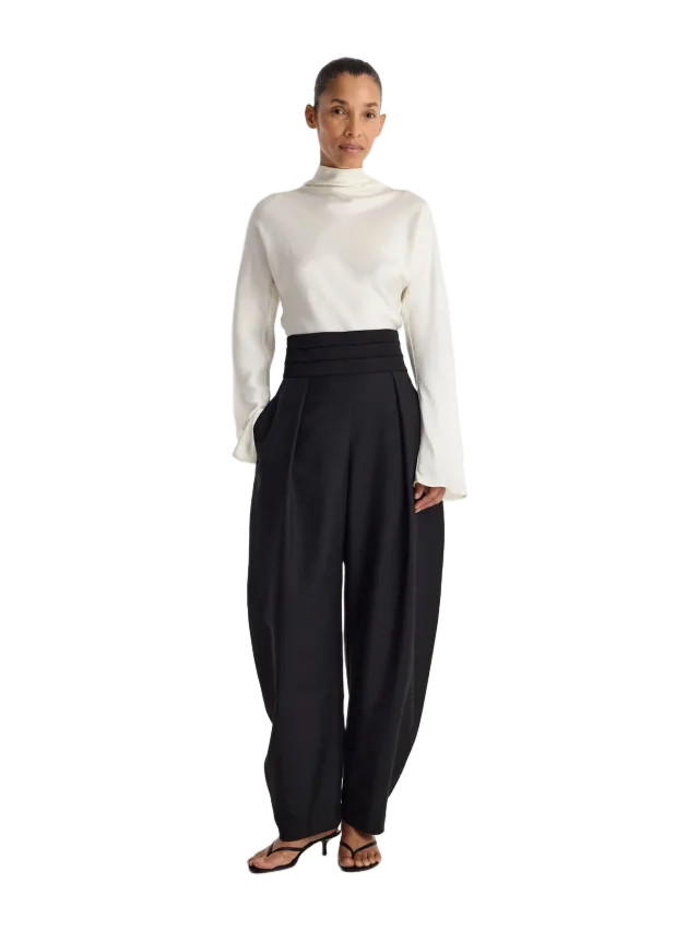 Róhe Puck Sculptural Cummerbund Trousers