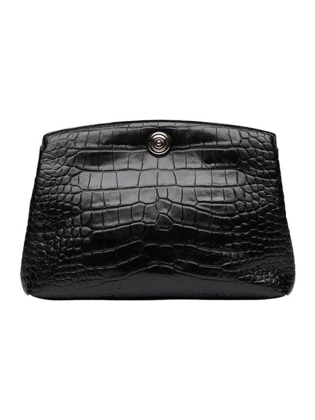 Liffner Pushlock Pouch Black Croc