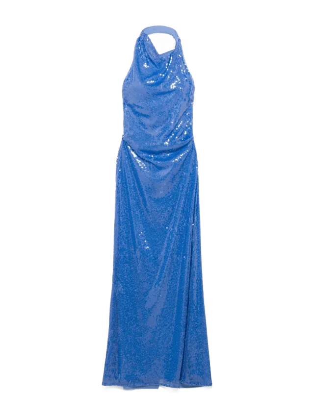 SIMKHAI Reannon Draped Sequin Gown