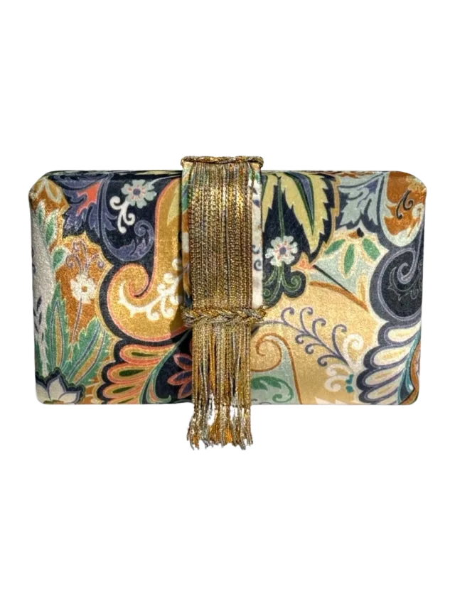 Simitri Regal Fringe Clutch