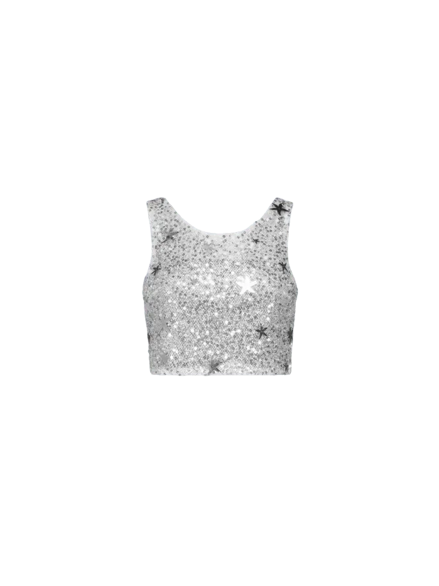 Leslie Amon Rena Top - Silver