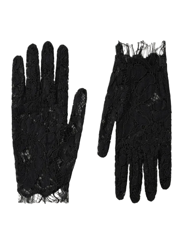 Manière de Voir Rhea - Lace Gloves - Black