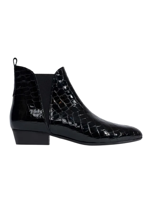 Anonymous Copenhagen Rita Polished croco calf Black