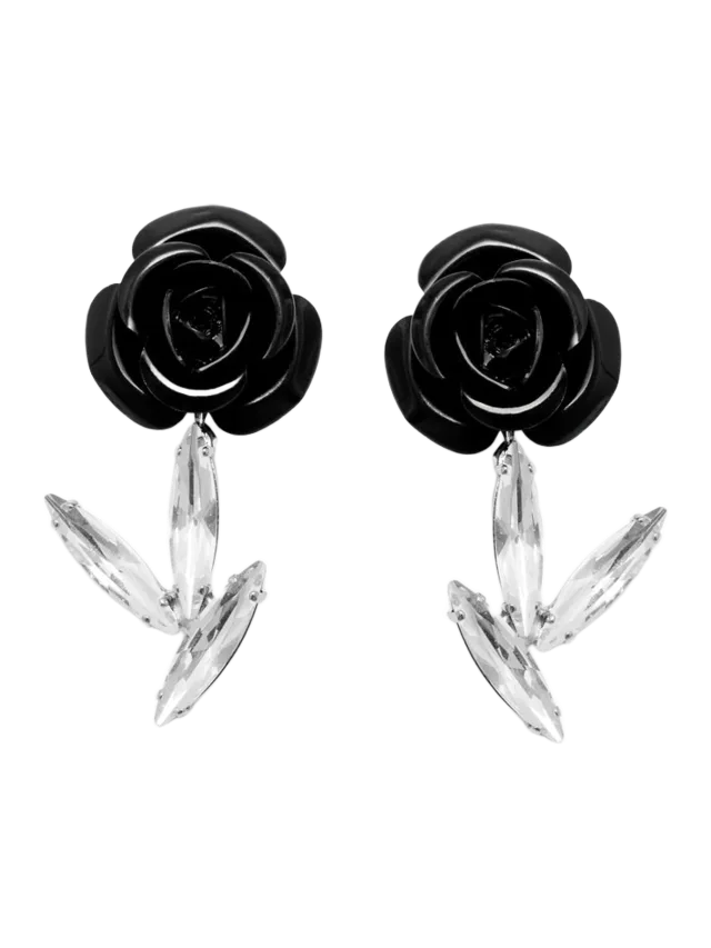 1concept Roseblade Earrings - Black