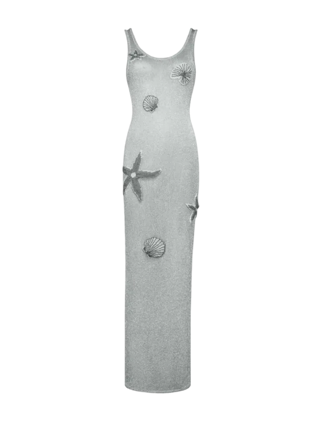 Leslie Amon Roselle Dress - Silver