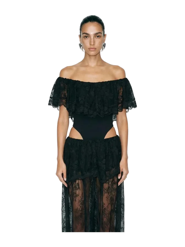 Ronny Kobo Rosette Bodysuit