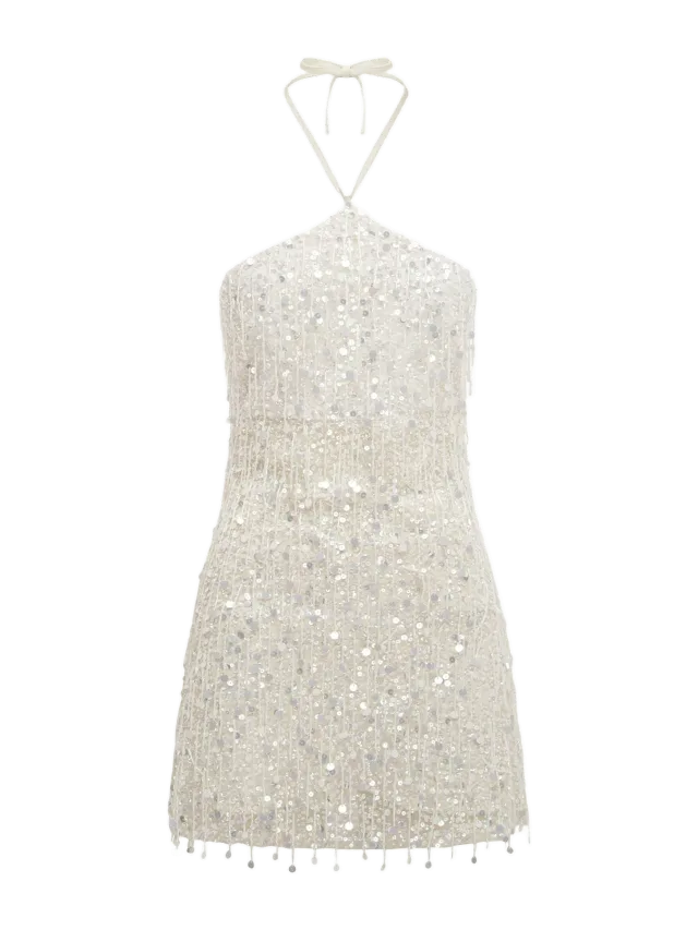 Asta Resort Rossana Hand Beaded Mini Dress