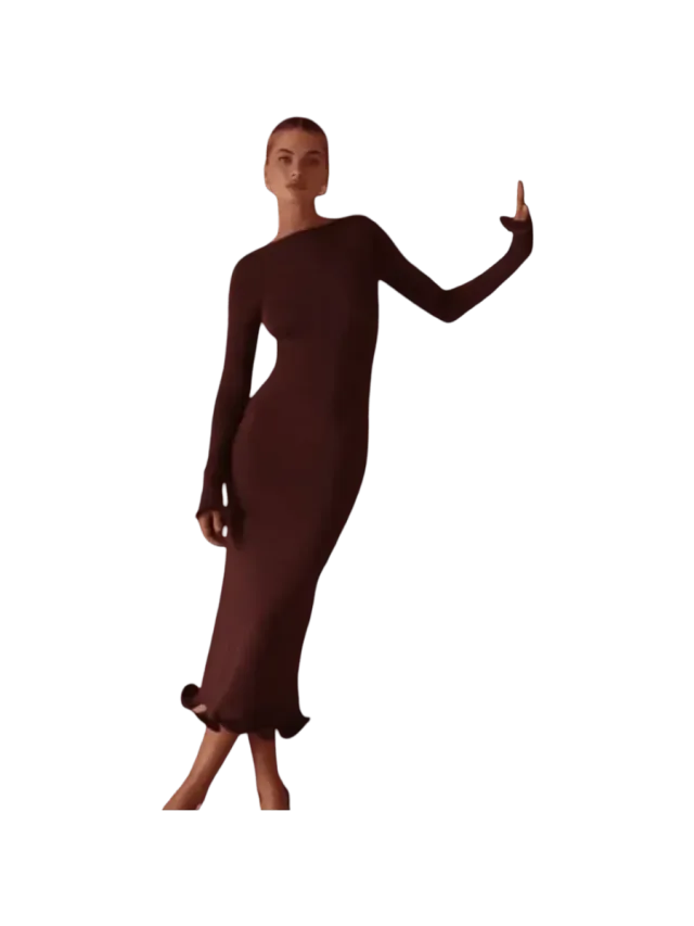 Same Ruffle Hem Midi Dress