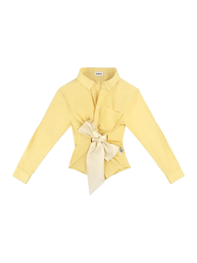 Area Satin Knot Oxford Shirt