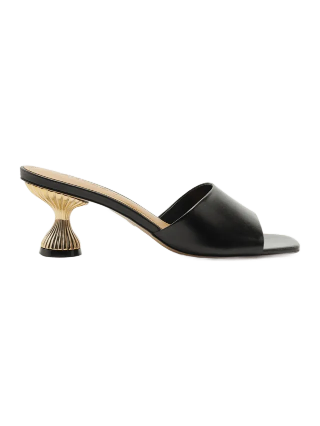 Arezzo Savi Low Stiletto Leather Sandal