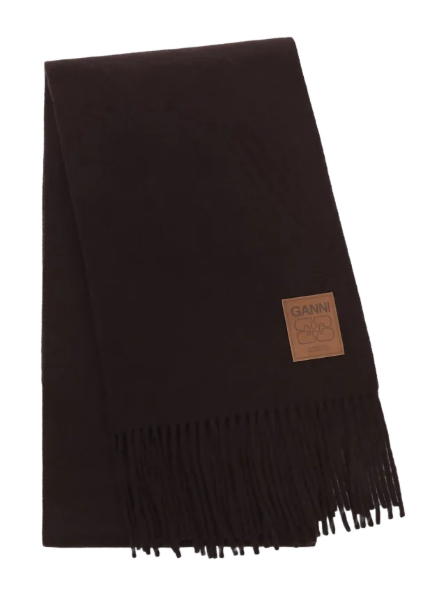 GANNI Scarf in Wool Knit